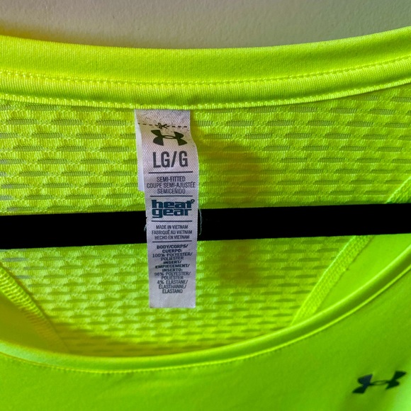 Bright Yellow Under Armor Shirt. - Picture 2 of 3